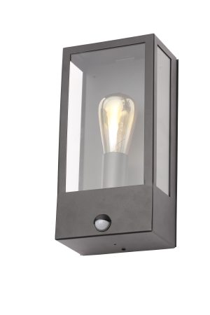 Minerva Outdoor Wall Light with PIR Sensor, Anthracite