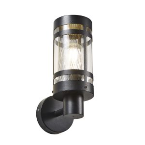 Gada 1 Light Outdoor Wall Light with Stainless Steel Mesh - Black