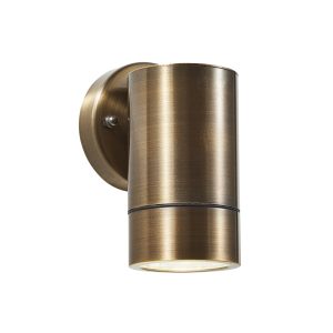 Brac Solid Brass Outdoor Up or Down Wall Light, Antique Bronze
