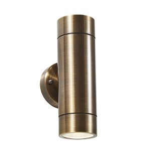 Brac Solid Brass Outdoor Up & Down Wall Light, Bronze