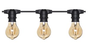 Hardy 20 Light Outdoor Festoon String Lights - Black