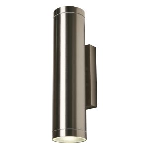 Brean 2 Light Outdoor Up & Down Wall Light - Stainless Steel