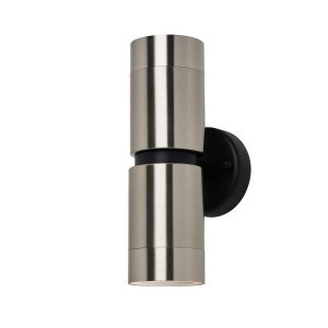 Yuki Outdoor Up and Down Wall Light, Stainless Steel