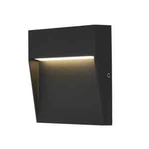 Puya Outdoor LED 10cm Square Wall Light, Anthracite