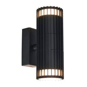 Muto Outdoor Up and Down Wall Light, Black