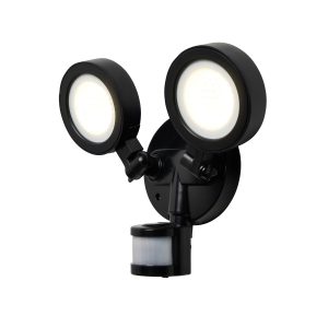 Alan Adjustable LED Outdoor Flood Light with PIR Sensor - Black