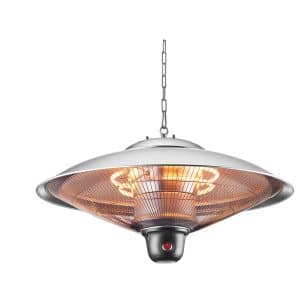 Marl 2000w LED Pend Halogen Elem Patio Heater Sil