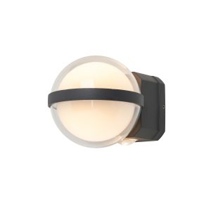 Anmo Up and Down LED CCT Outdoor Globe Wall Light, Anthracite