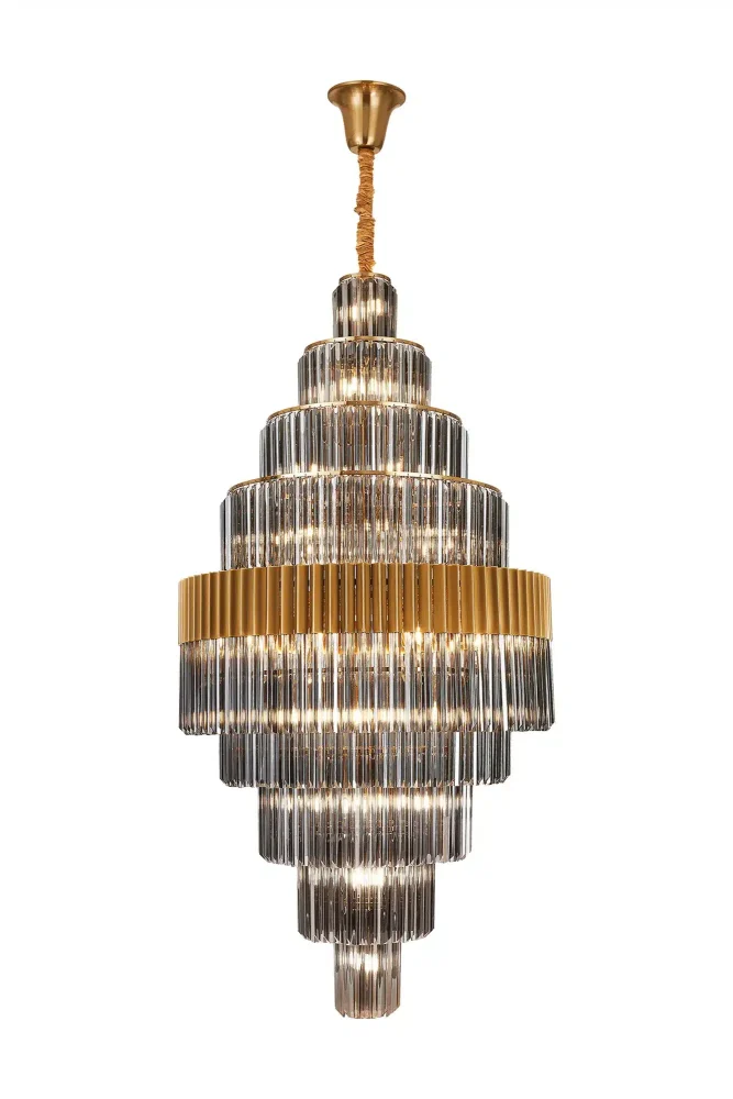 Aridius 90cm Diamond Pendant Round 9 Tier 42 Light