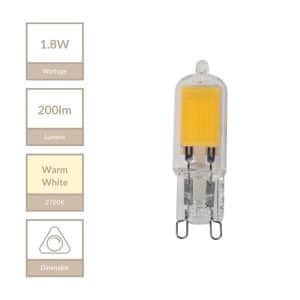 G9 1.8W Dimmable Bulb Warm White