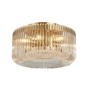 Kyra 40cm Round Flush Ceiling Light, 6 x E14