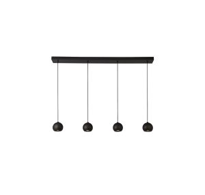 Eindhoven  4Lt Bar Pendant - Sand Black Metal