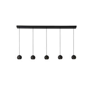 Eindhoven 5Lt Bar Pendant - Sand Black Metal
