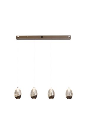 Seeds 4Lt Bar Pendant, Latte Metal with Champagne Glass
