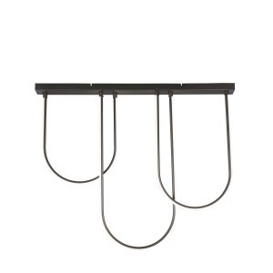 Chime LED Flush Matt Black Metal