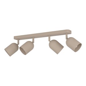 EGLO Tilston Steel Minimalist 4-Light Ceiling Spotlight, Sandy