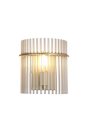 Swizzle 1Lt Wall Light, Gold Metal with Champagne Rods