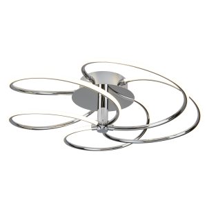 Bardot 5Lt Flush - Chrome Metal & Opal Acrylic