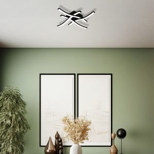 Eglo Basic Cabezas-E Black Steel & Plastic 4 Flame Wall/Ceiling Light, 4000K