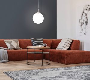 EGLO Rondo Opal & Satin Nickel Matt Single Pendant, 20cm