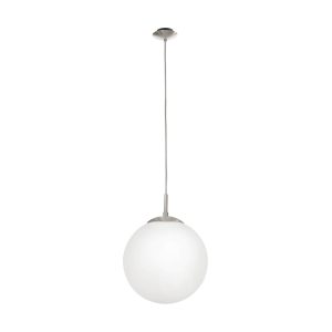 EGLO Rondo Opal & Satin Nickel Matt Single Pendant, 25cm