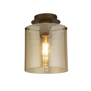 Sweden 1Lt Flush - Mocha Metal & Amber Glass