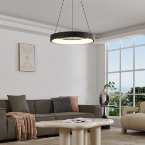 EGLO Ariscani Smoked Black Glass 3-Light Pendant