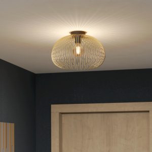 EGLO Venezuela Spherical Gold & Black Ceiling Light