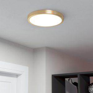 EGLO Fueva 5 Brushed Brass & Steel LED Ceiling Light