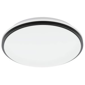 EGLO Pinetto LED White/Black Circular Steel Minimalist Ceiling Light