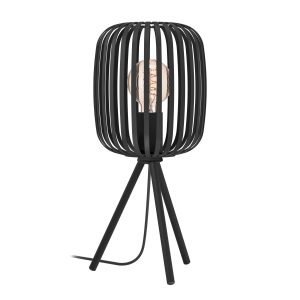 EGLO Romazzina Black Caged Tripod Table Lamp