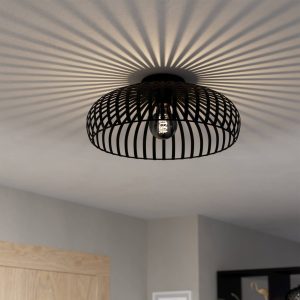 EGLO Mogano 3 Wireframe Black Flush Ceiling Light ⌀: 43 cm