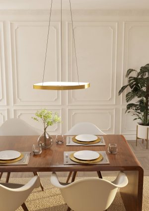 EGLO Vallerosa Brushed Brass Steel Pendant