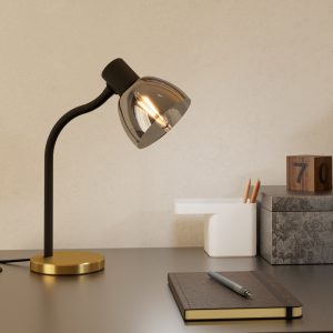 EGLO Macere Black Glass Classic Table Lamp