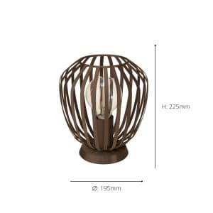 EGLO Espinal Bronze Steel Contemporary Table Lamp