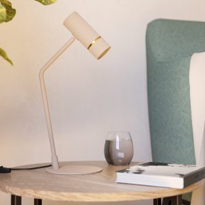 EGLO Caminia Sandy Steel Monochrome Contemporary Table Lamp