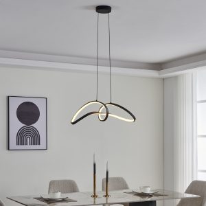 EGLO Calarossa-Z Modern Black Steel Smart Light Pendant