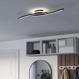 EGLO Lungolago Black Steel Minimalist Ceiling Light