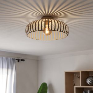 EGLO Mogano 3 Sandy Steel Minimalist, Caged Style Ceiling Light
