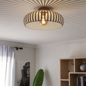 EGLO Mogano 3 Sandy Steel Minimalist, Caged Style Ceiling Light