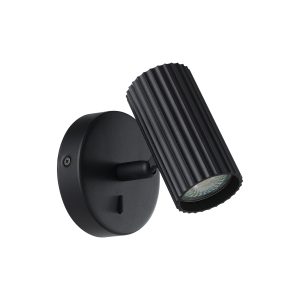 EGLO Portillo Aluminium & Steel Modern Wall Spotlight, Black