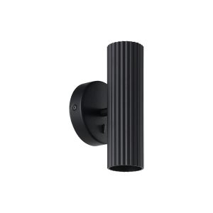 EGLO Portillo Aluminium & Steel Modern Uplight & Wall Down Light, Black