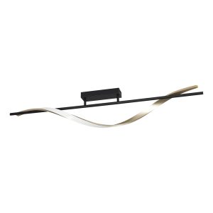 EGLO Conaprato Black & Brushed Brass Modern Ceiling Light