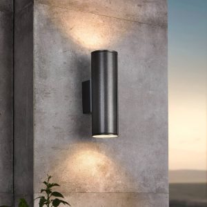 EGLO Riga 2-Light LED Up/Down Exterior Wall Light Anthracite