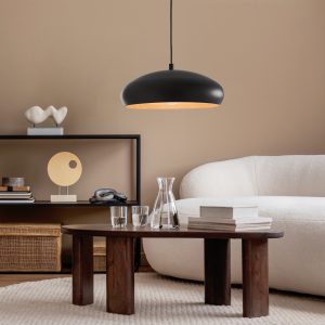 EGLO Mogano 1 1-Light Vintage Black And Copper Single Pendant Light