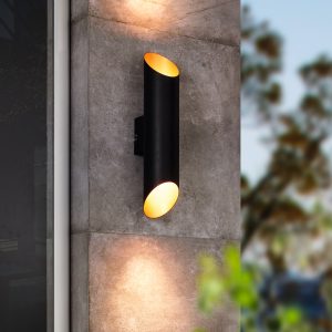 EGLO Agolada 2-Light Copper And Black Exterior Wall Light