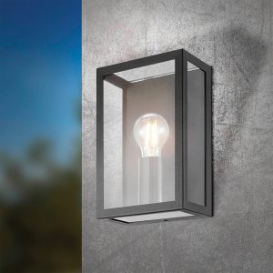 EGLO Alamonte 1 1-Light Caged Industrial Exterior Wall Light