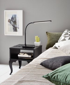 Eglo Laroa Black Minimalist LED Touch Dimmer Table Lamp