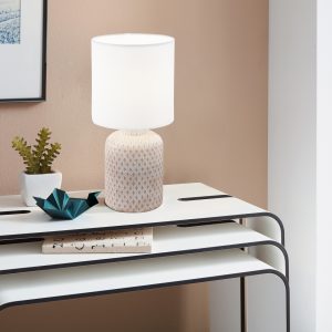 EGLO Bellariva 1-Light Crème And White Table Lamp