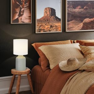 EGLO Bellariva 1-Light Grey And White Table Lamp